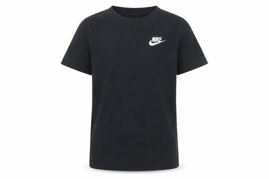 Nike Boys Black T-Shirt S Logo Crew Neck Basic