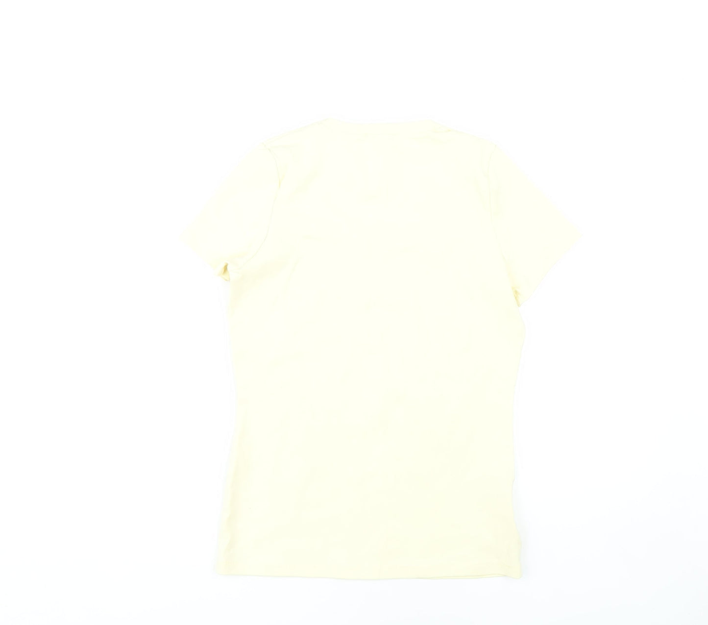 Laura Ashley Women's Yellow Scoop Neck T-Shirt Size 12