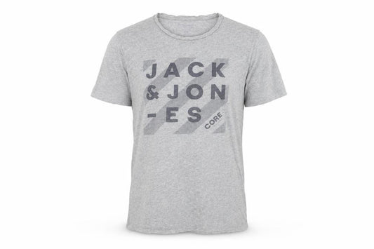 Mens UK Size M JACK & JONES Grey  Cotton Blend T-Shirt