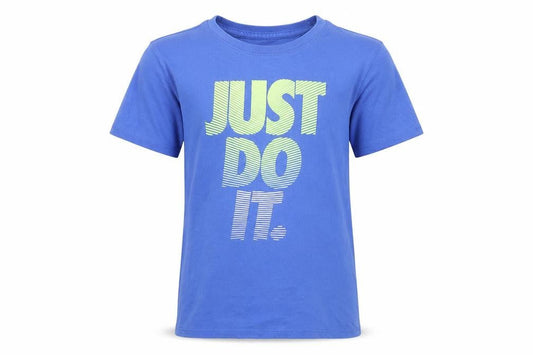 Nike Boys Blue T-Shirt S Sporty Graphic Regular Fit
