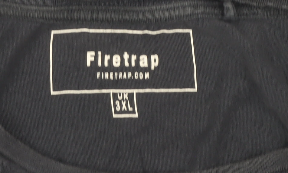 Firetrap Men's Black 3XL Crew Neck T-Shirt