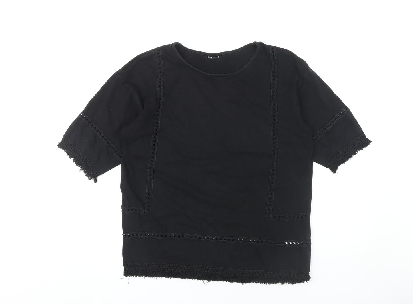 Warehouse Women's Black T-Shirt Size 10