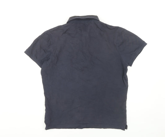 Diesel Men's Blue Cotton Polo Shirt M