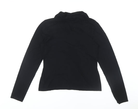 Long Tall Sally Women's Black Viscose V-Neck Top