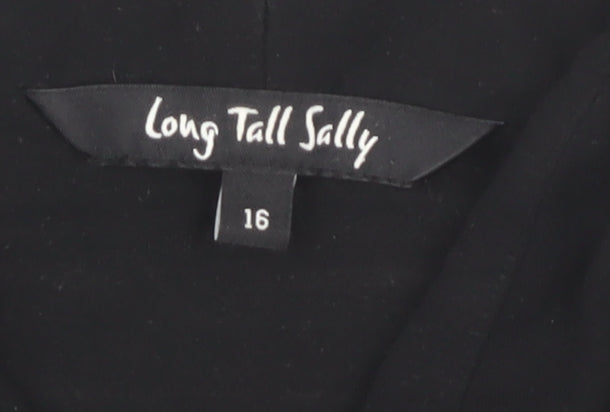 Long Tall Sally Women's Black Viscose V-Neck Top