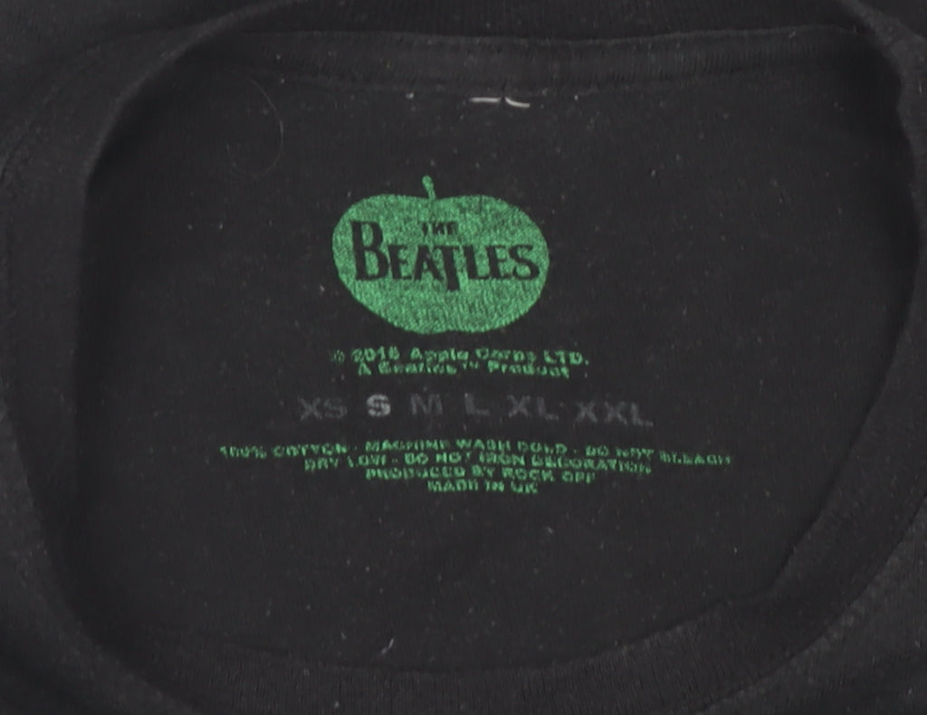 The Beatles Unisex Black T-Shirt, Size S, Music Theme