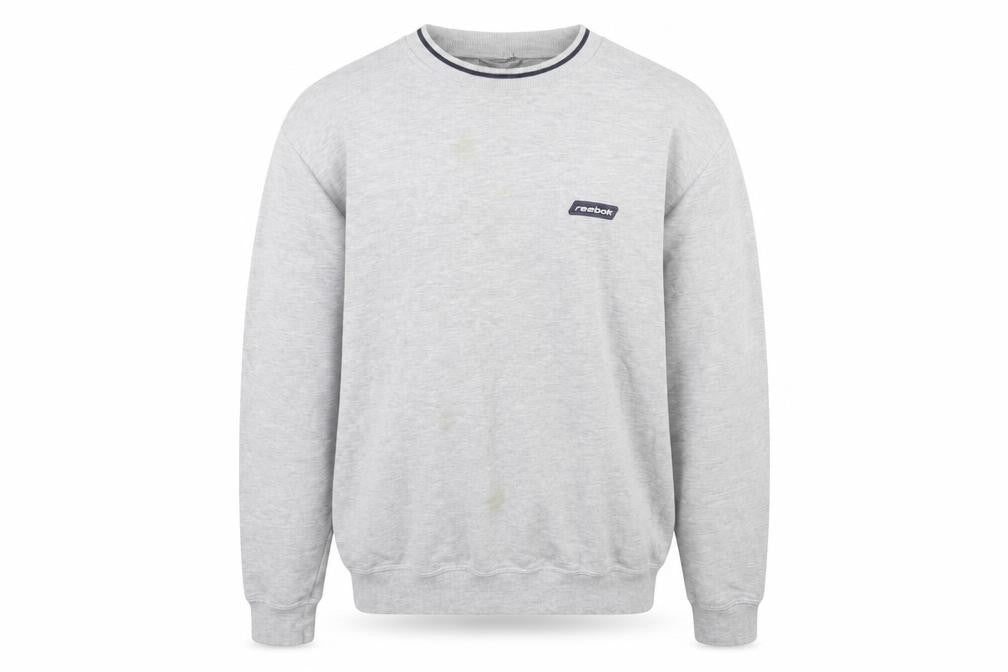 Mens UK M Regular Reebok Grey Pullover Sweatshirt