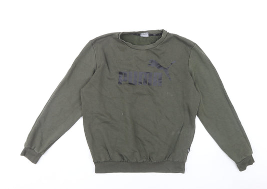 Puma Men's Green Pullover Sweatshirt M