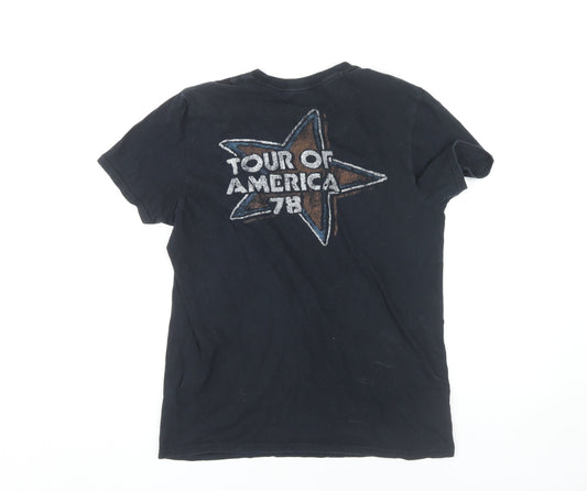 The Rolling Stones Unisex Black T-Shirt S Cotton Basic Music