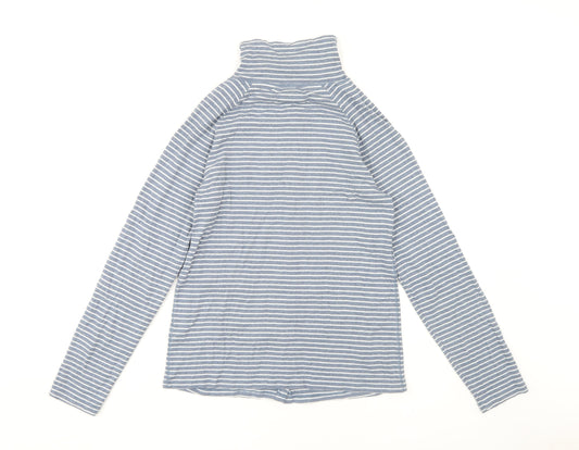 White Stuff Women's Blue Striped Button-Up Shirt, Size 12
