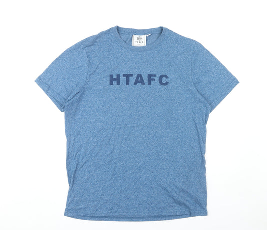 TOG24 Men's Blue Crew Neck Logo T-Shirt Size L