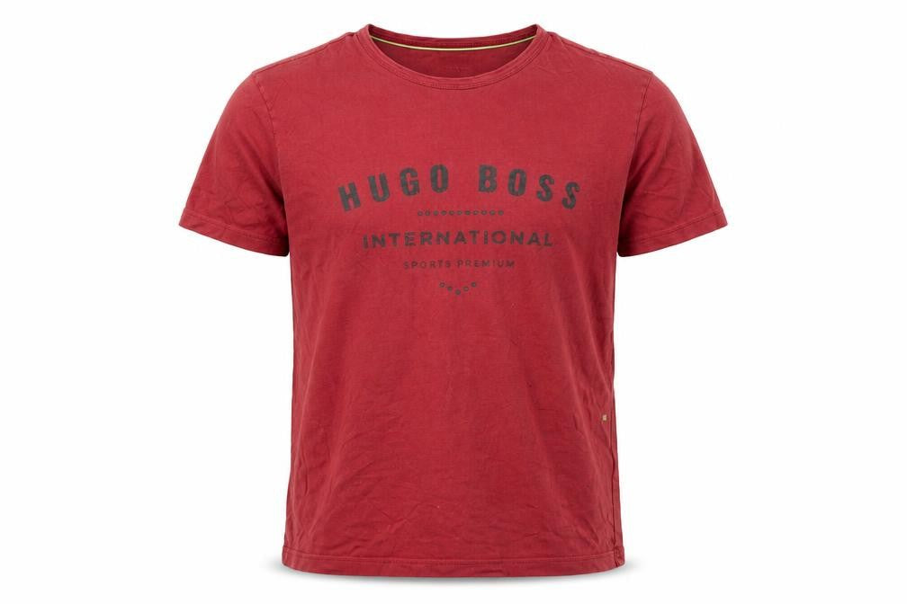 Mens UK Size M HUGO BOSS Red  Cotton T-Shirt