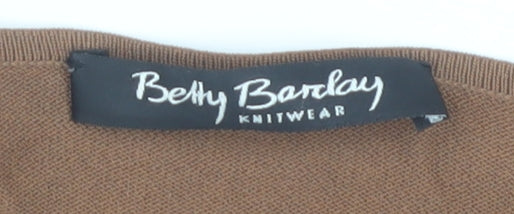 Betty Barclay Women's Brown Embroidered Blouse UK 16