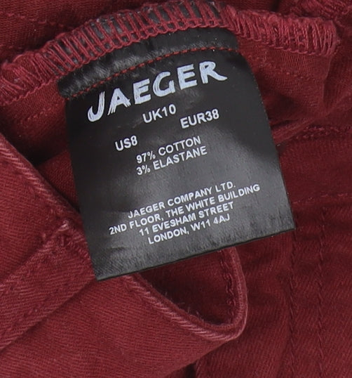 Jaeger Women's Red Straight Jeans Size 10 Slim Fit