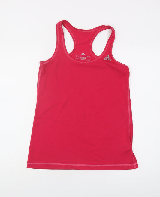 Adidas Women's Pink Racerback Tank Top, Size S