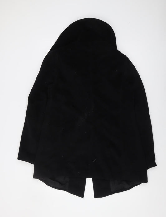 Jaschia Women's Black Wool Overcoat XL