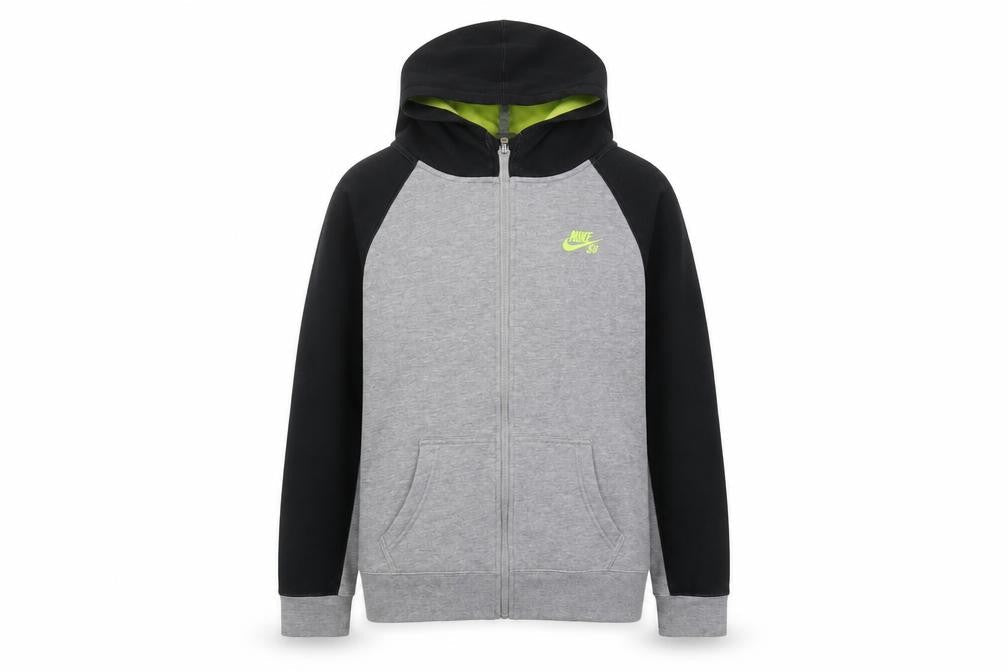 Nike Boys Grey XL Full Zip Hoodie with Logo