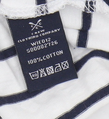 Crew Clothing Women’s White Striped T-Shirt Size 12