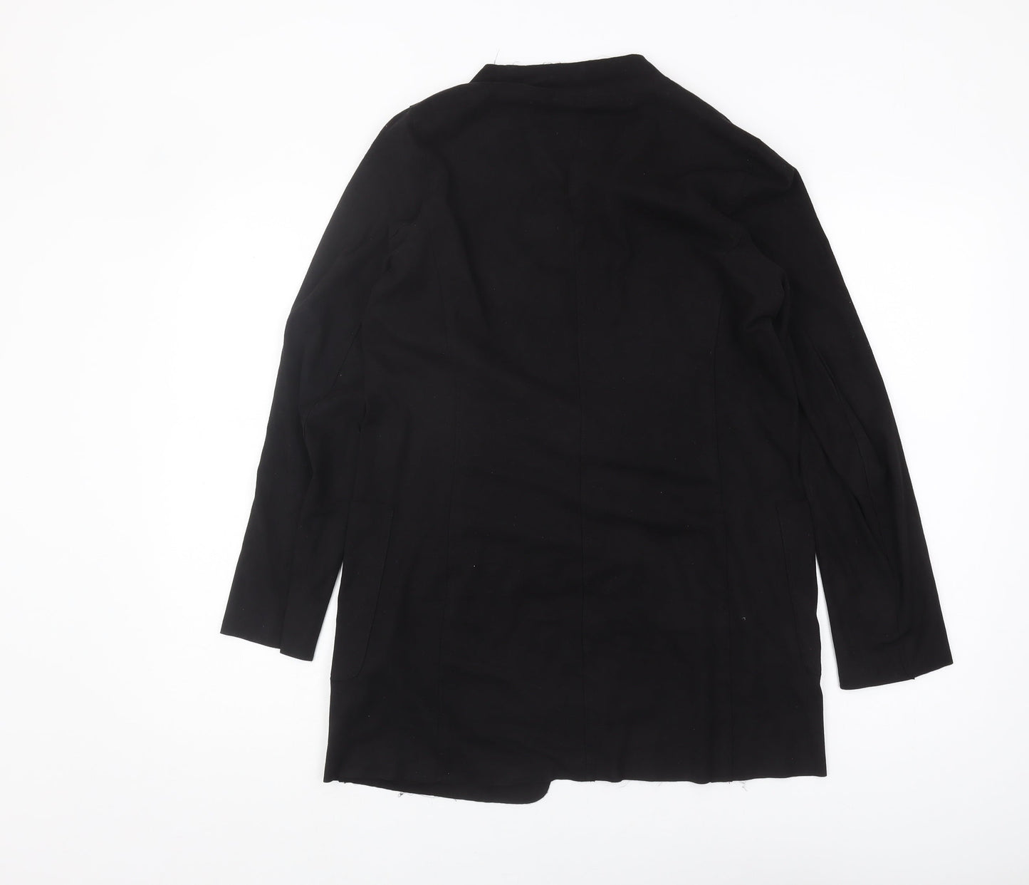 Zara Basic Women's Black Long Coat - Size M