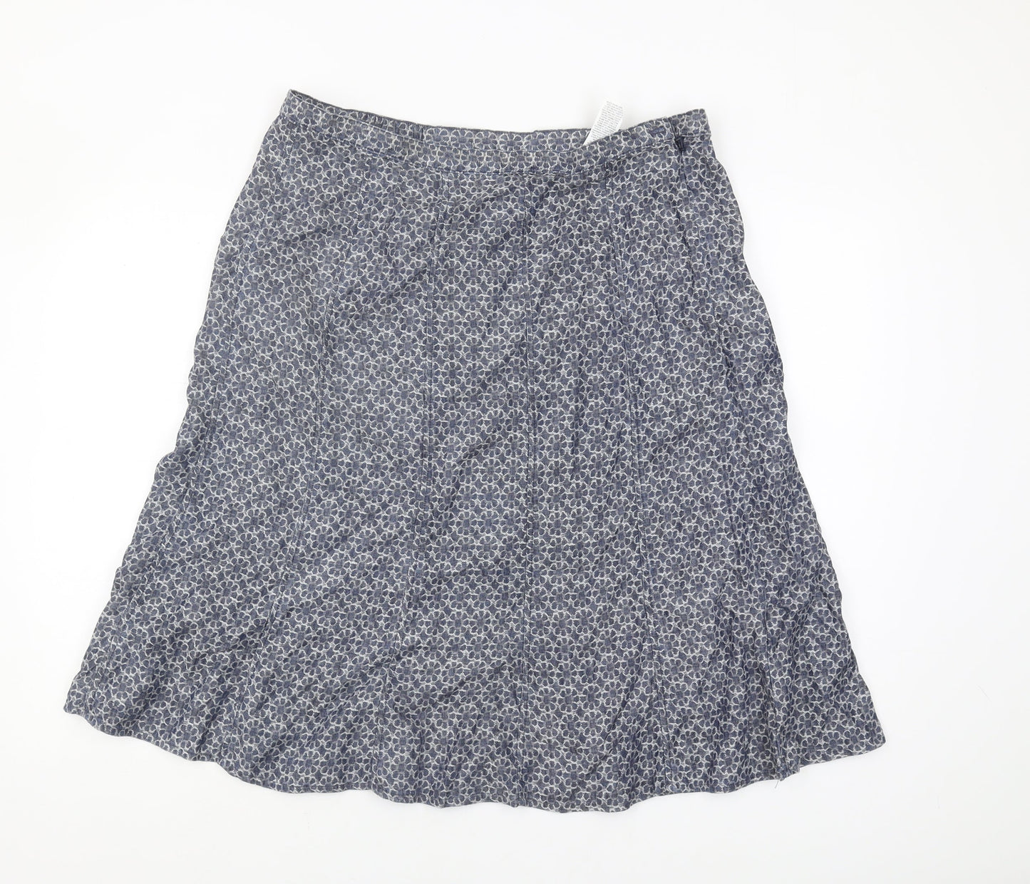 Marks and Spencer Women's Blue A-Line Skirt Size 16