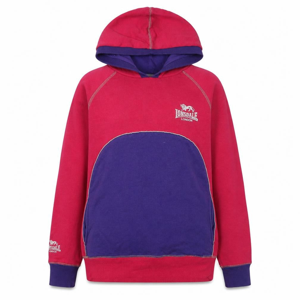 Unisex Adults UK 12 Regular Lonsdale Multicoloured Pullover Hoodie