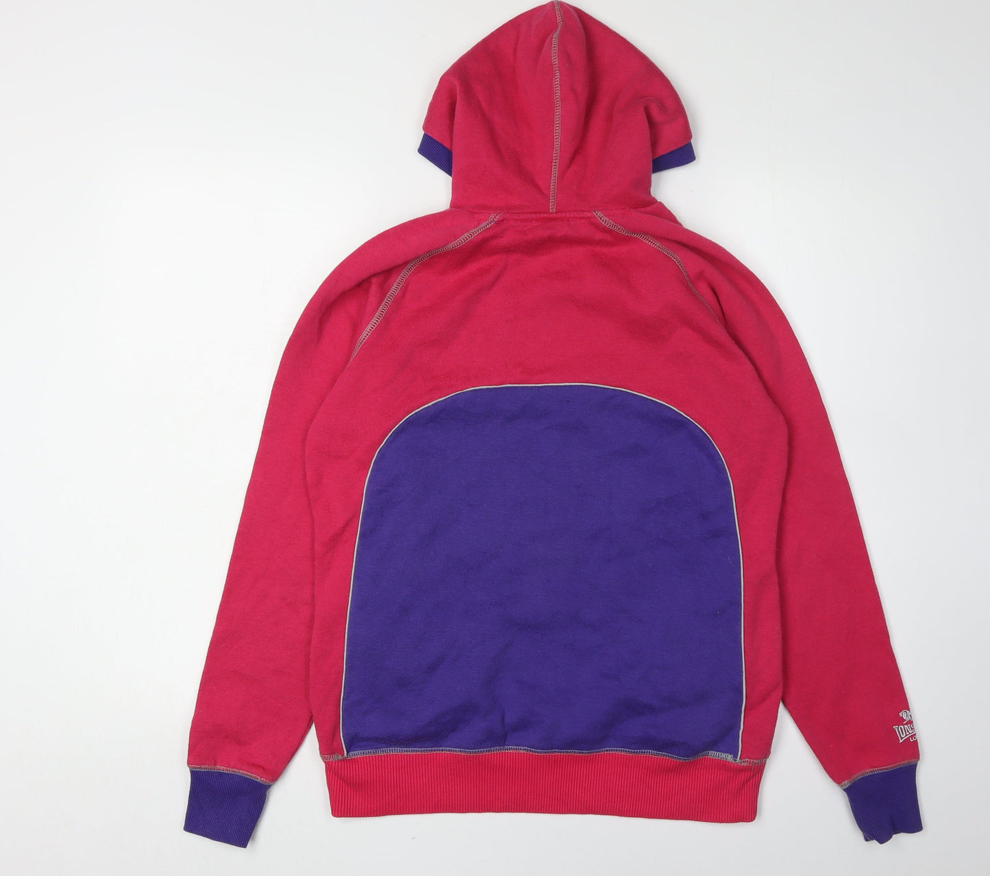 Unisex Adults UK 12 Regular Lonsdale Multicoloured Pullover Hoodie