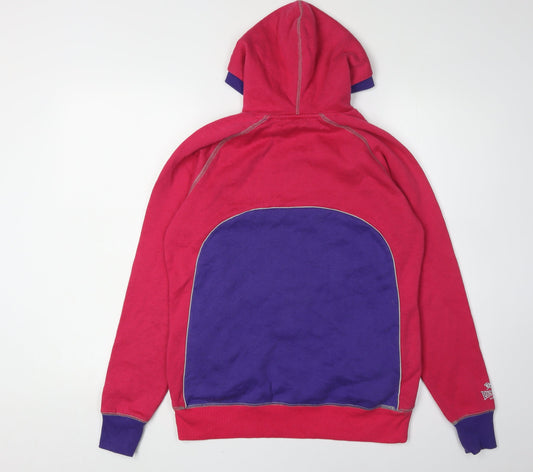 Unisex Adults UK 12 Regular Lonsdale Multicoloured Pullover Hoodie