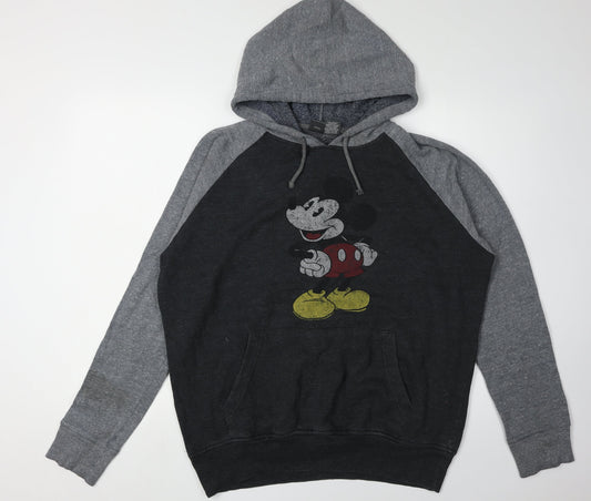 Disney Unisex Mickey Mouse Grey Hoodie L Pullover