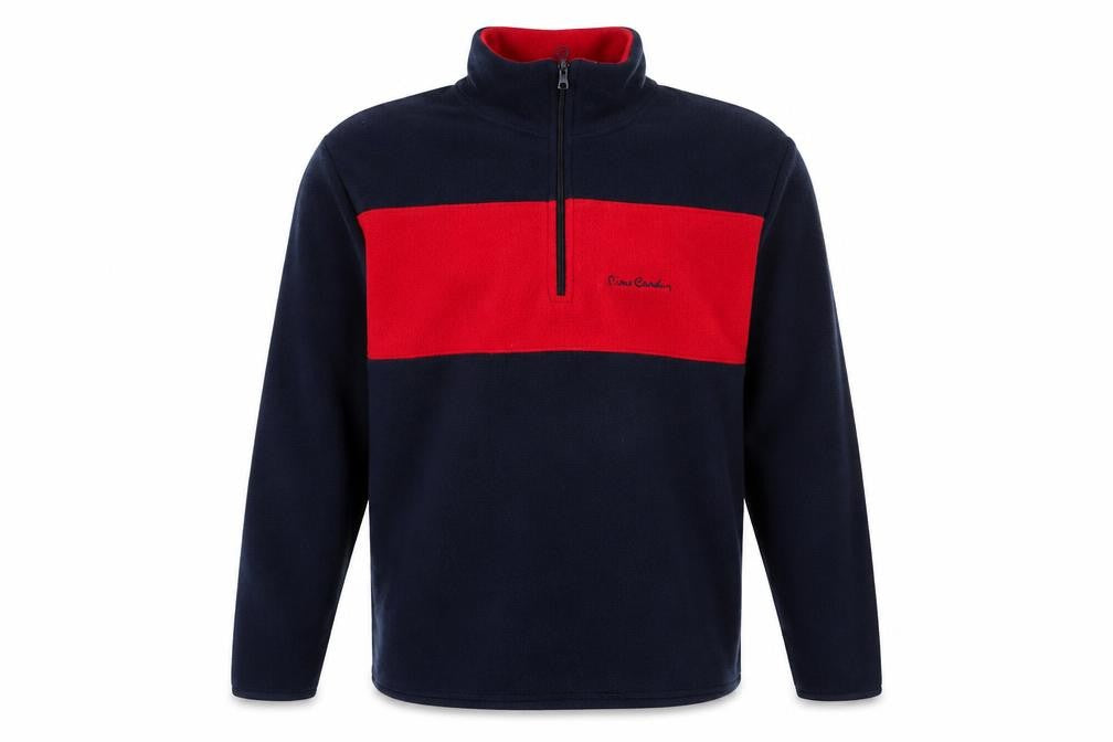 Mens UK M Regular Pierre Cardin Multicoloured 1/2 Zip Sweatshirt