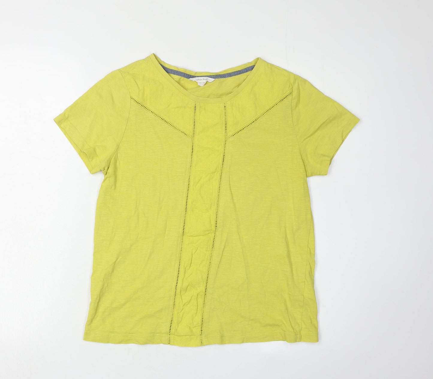 White Stuff Women's Yellow Basic T-Shirt UK 10