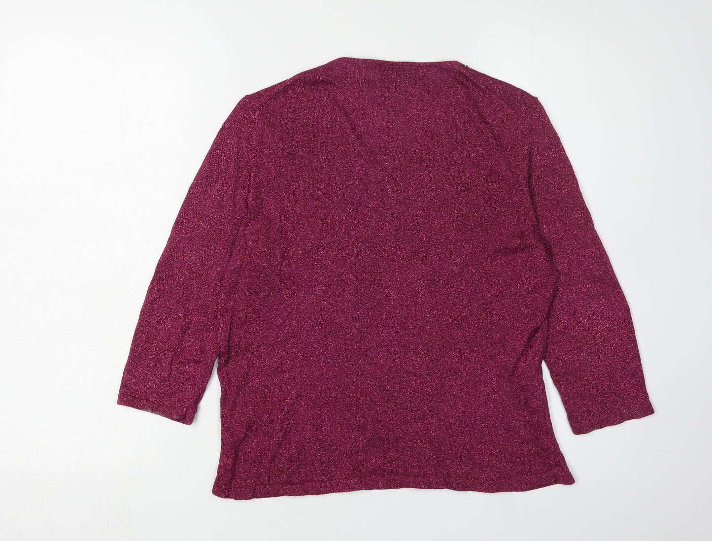 Eastex Women's Purple Beaded Pullover Jumper, Size 14