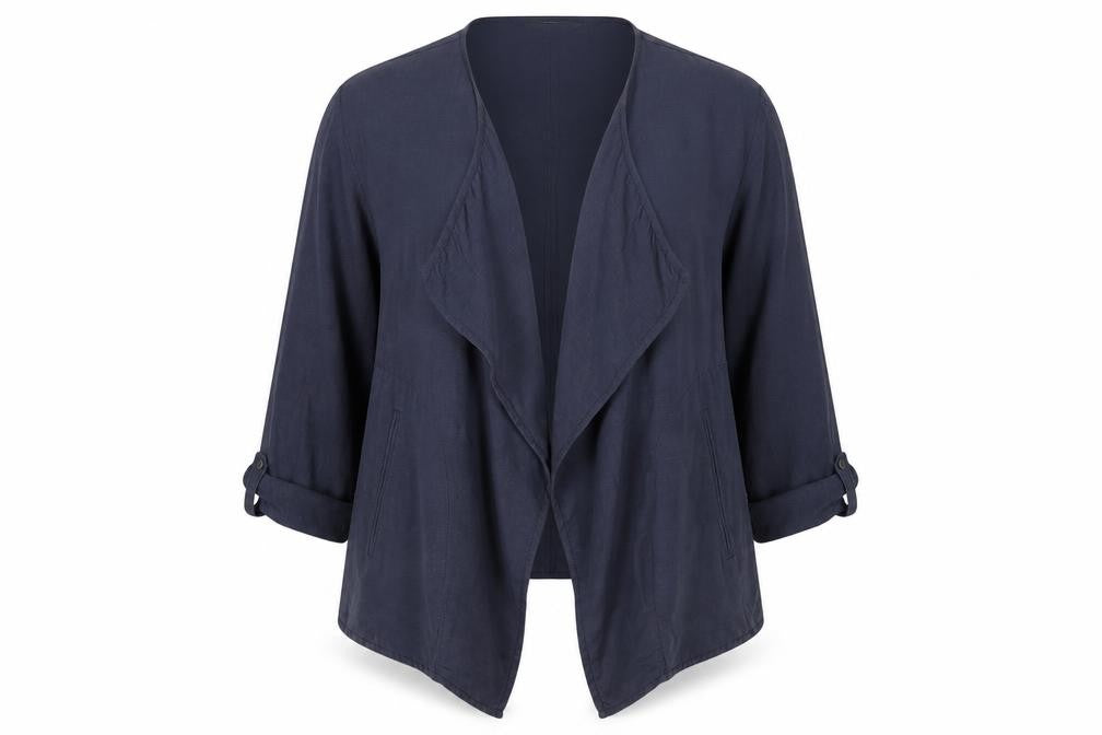 Womens UK Size 12  Laura Ashley Blue Lyocell Blend Jacket