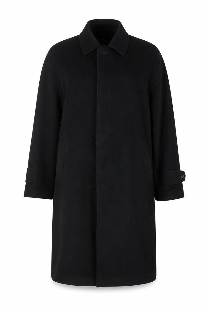 Donar Menswear Black Wool Yak Mid-Length Coat 22