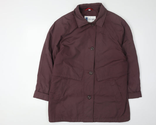 Telemac Women's Brown Mid-Length Overcoat Size 12