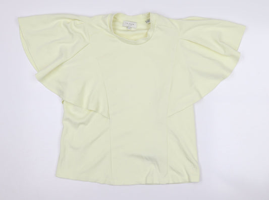 Ted Baker Women's Ivory Flared Sleeve Top Size M