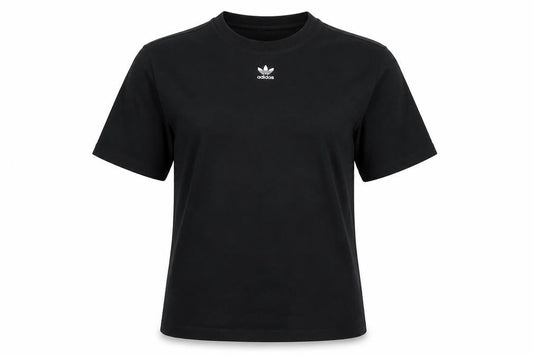 Unisex Adultss UK Size 10 adidas Black 100% Cotton T-Shirt