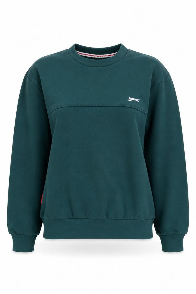 Womens UK XS Regular Slazenger Green Pullover Sweatshirt