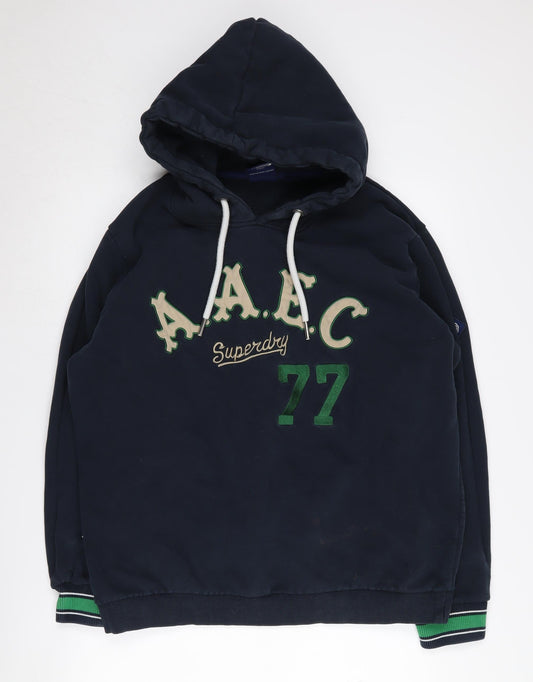 Superdry Men's Black Hoodie M College Style Pullover