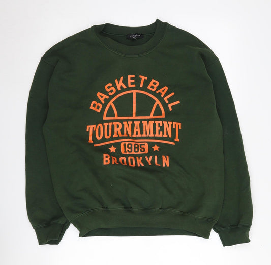 New Look Men's Green M Basketball Sweatshirt Pullover