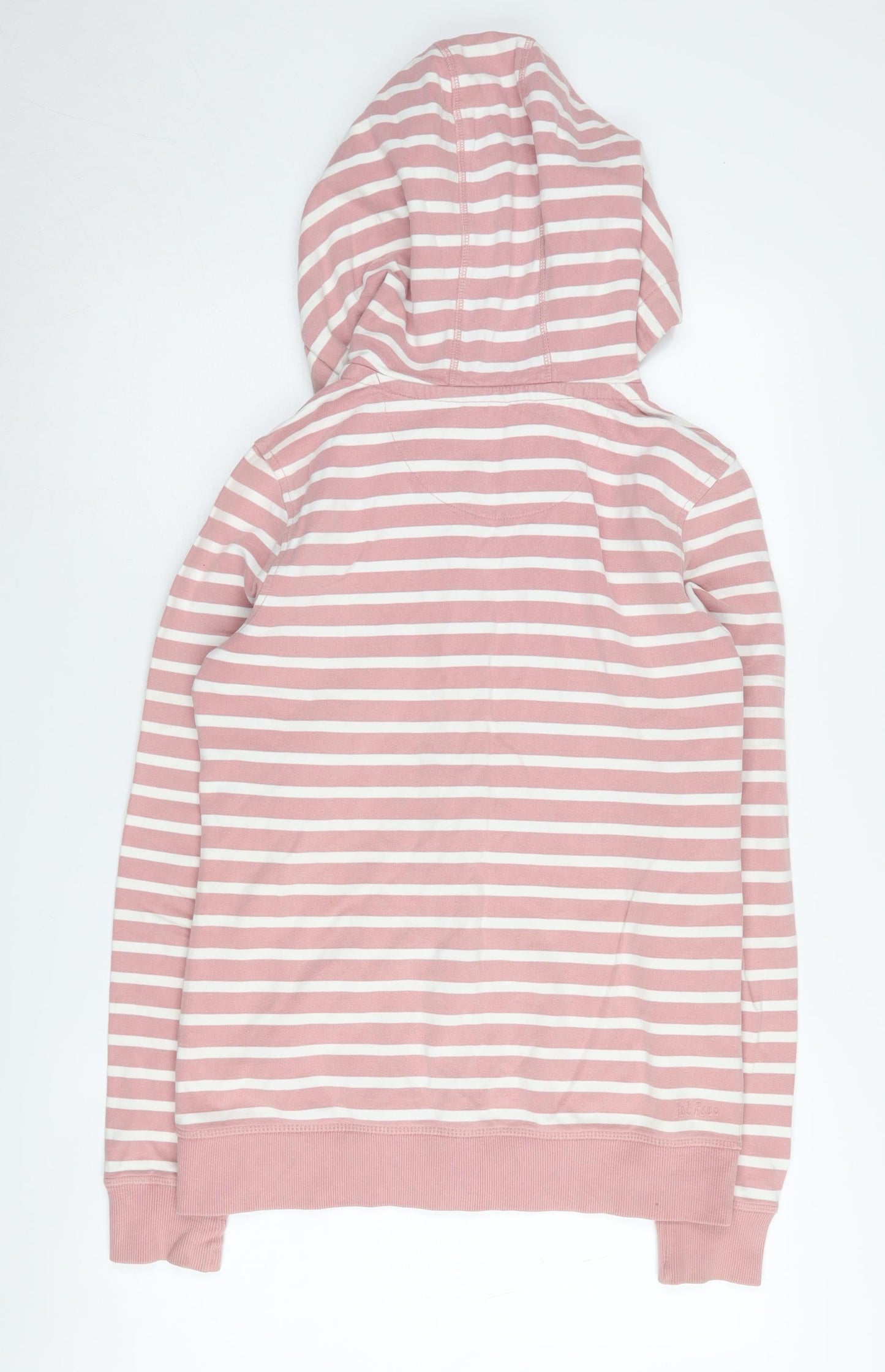 Fat Face Women's Pink Striped Full Zip Hoodie Size 10