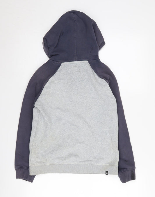 DC Boys Grey Pullover Hoodie with Logo, Size 10