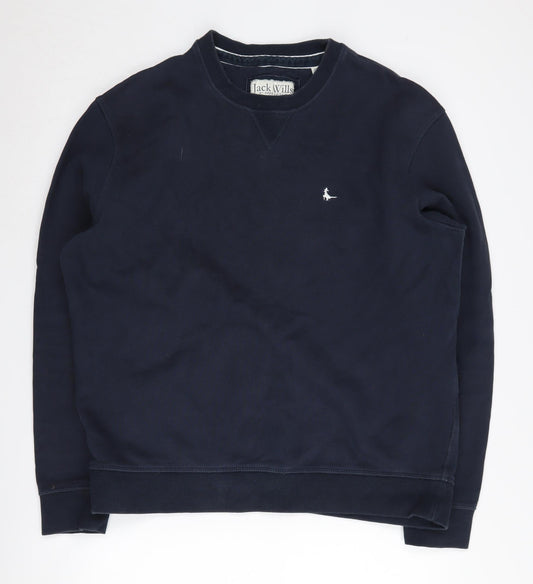 Jack Wills Men's Blue Pullover Sweatshirt L