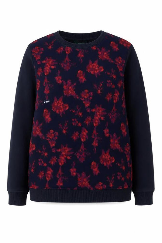 Lauren Ralph Lauren Women's Navy Floral Sweatshirt L