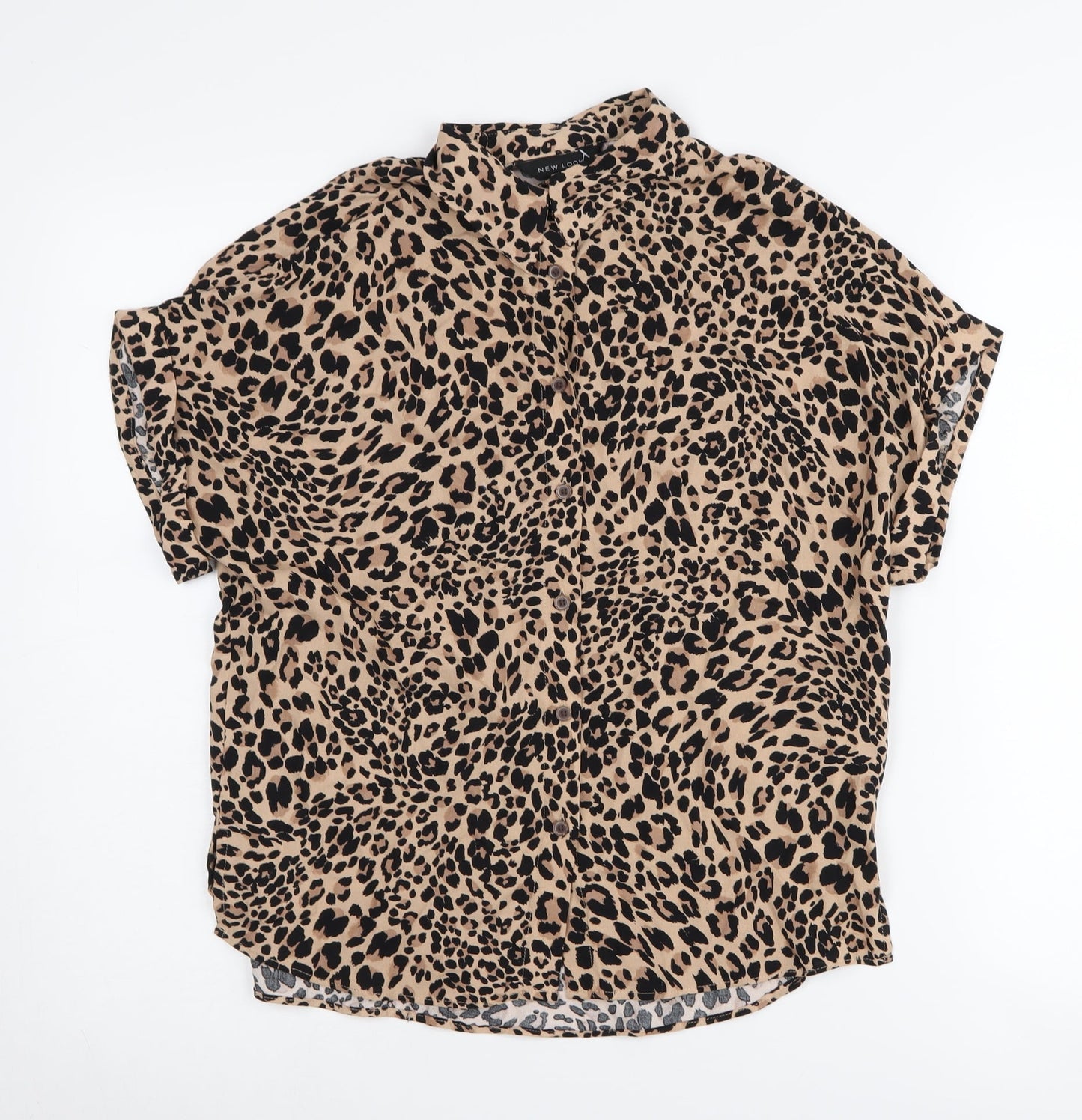 New Look Women's Multicoloured Animal Print Blouse Size 6