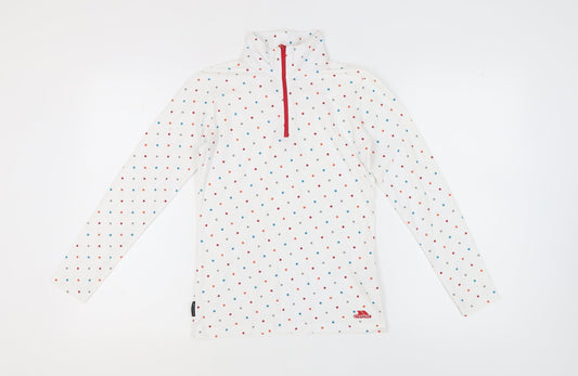 Trespass Women's White Polka Dot Jersey, 2XS, Casual