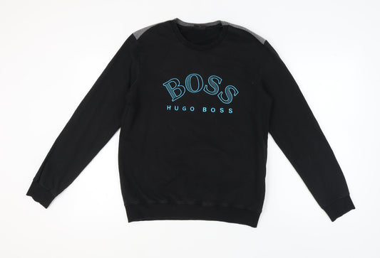 Hugo Boss Men's Black Logo Pullover Sweatshirt Size M