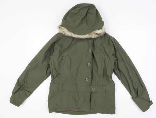 Animal Women's Green Parka Coat Size 10