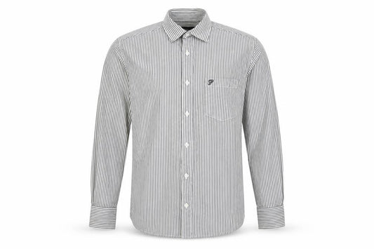 Jack & Jones Men's Striped Shirt, Medium, Casual, Grey