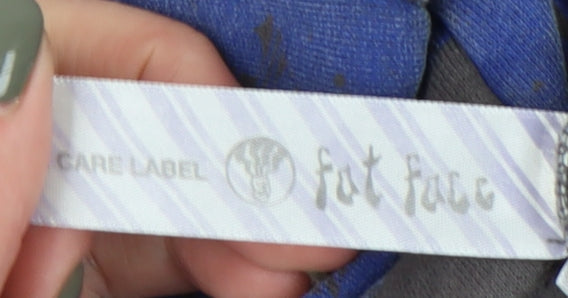 Fat Face Women's Blue Floral Button Hoodie Size 8