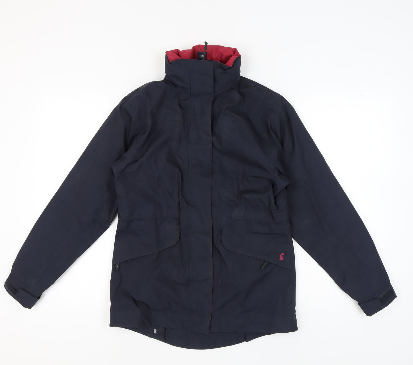 Joules Women's Blue Parka Jacket XS Waterproof Hooded
